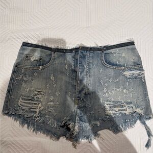 Carmar Blue Distressed Jean Shorts